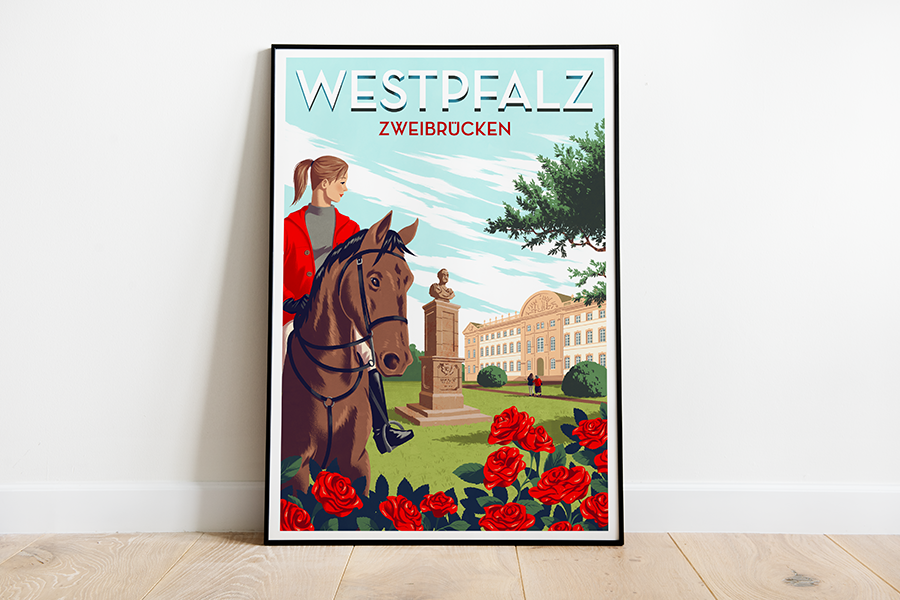 Westpfalz Retroposter Zweibrücken